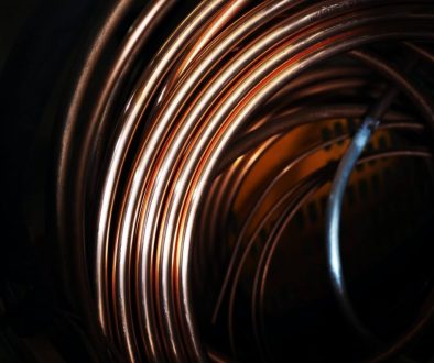 Coil of copper pipe 1200